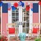 4th of July Decorations Outdoor - Hanging American Flag Banners Stars (2 Pcs)